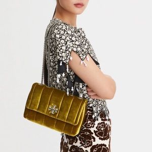 Tory Burch velvet Kira convertible shoulder bag nwt